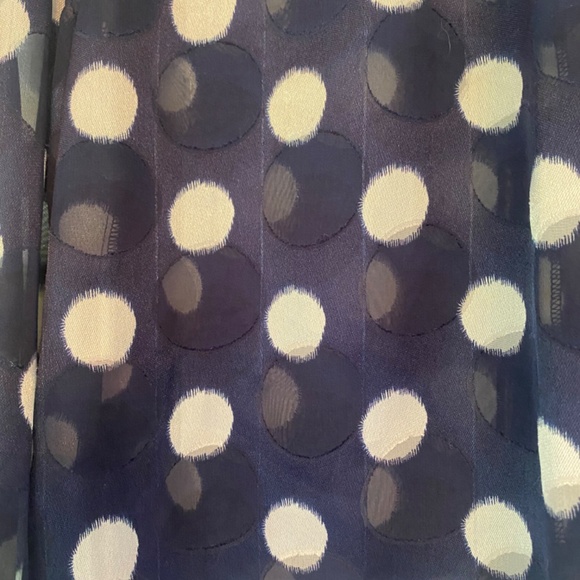Zara Basics Made in morocco, navy polkadot, blouse, women’s XS - Picture 2 of 5
